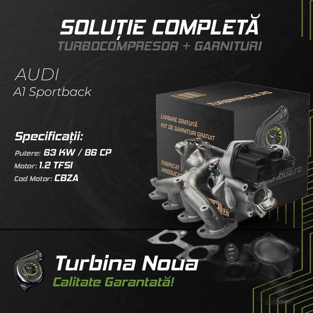 Turbina AUDI A1 Sportback 1.2 TFSI 63 KW / 86 CP Noua - Image 2