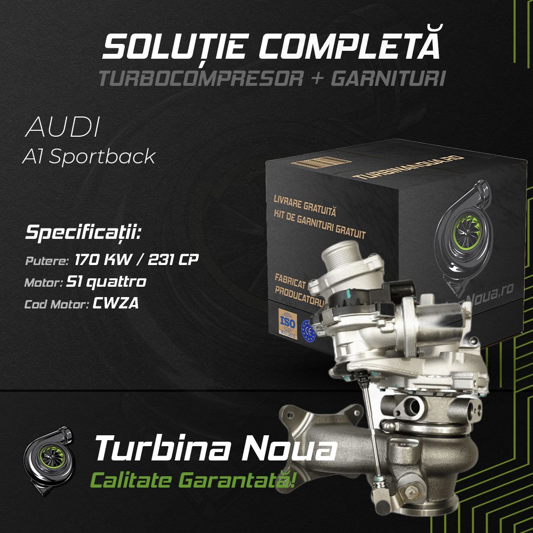 Turbina AUDI A1 Sportback S1 quattro 170 KW / 231 CP Noua - Image 2