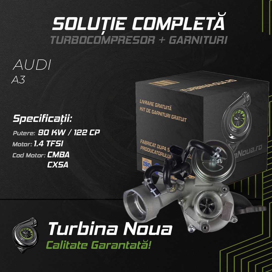 Turbina AUDI A3 1.4 TFSI 90 KW / 122 CP Noua - Image 2