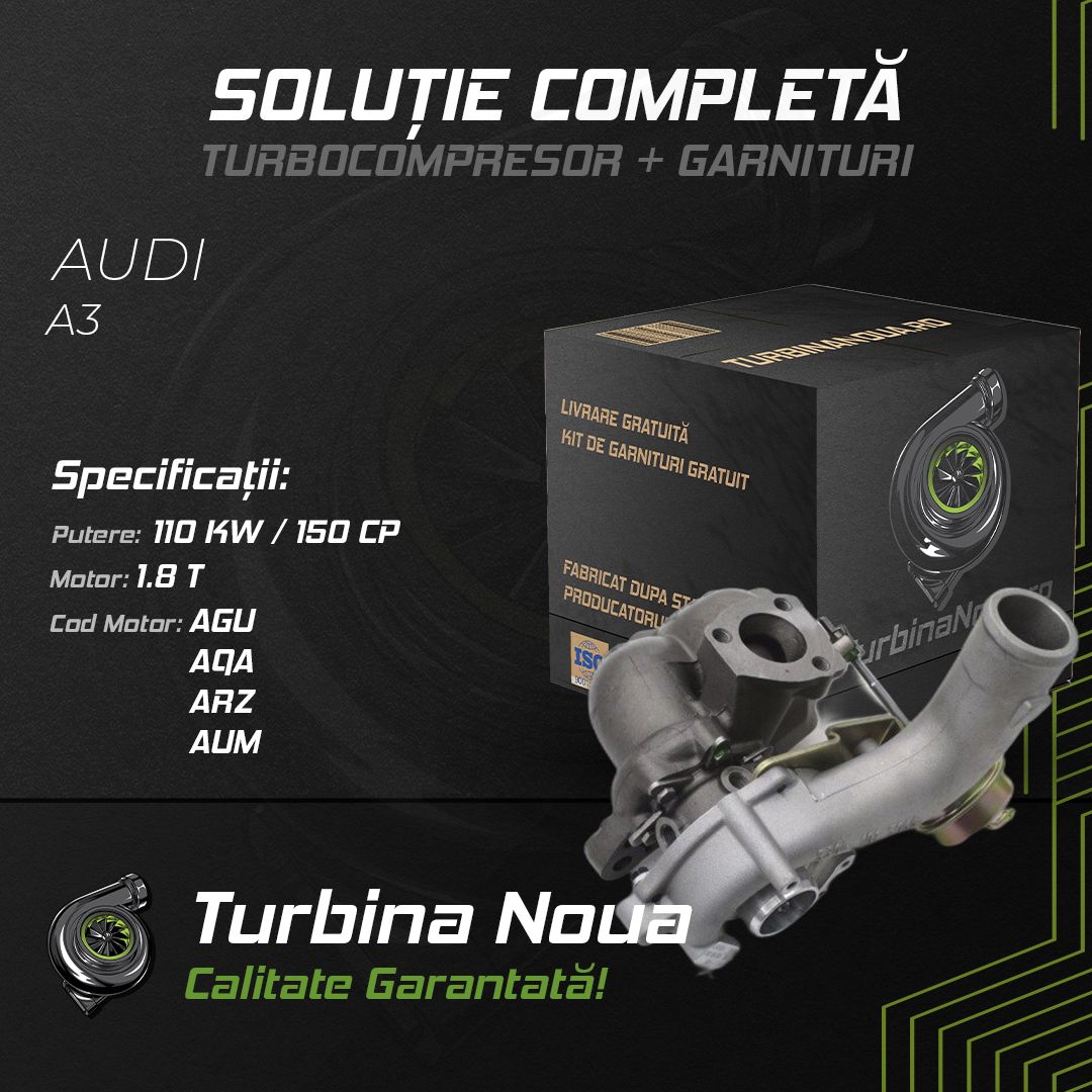 Turbina AUDI A3 1.8 T 110 KW / 150 CP Noua - Image 2
