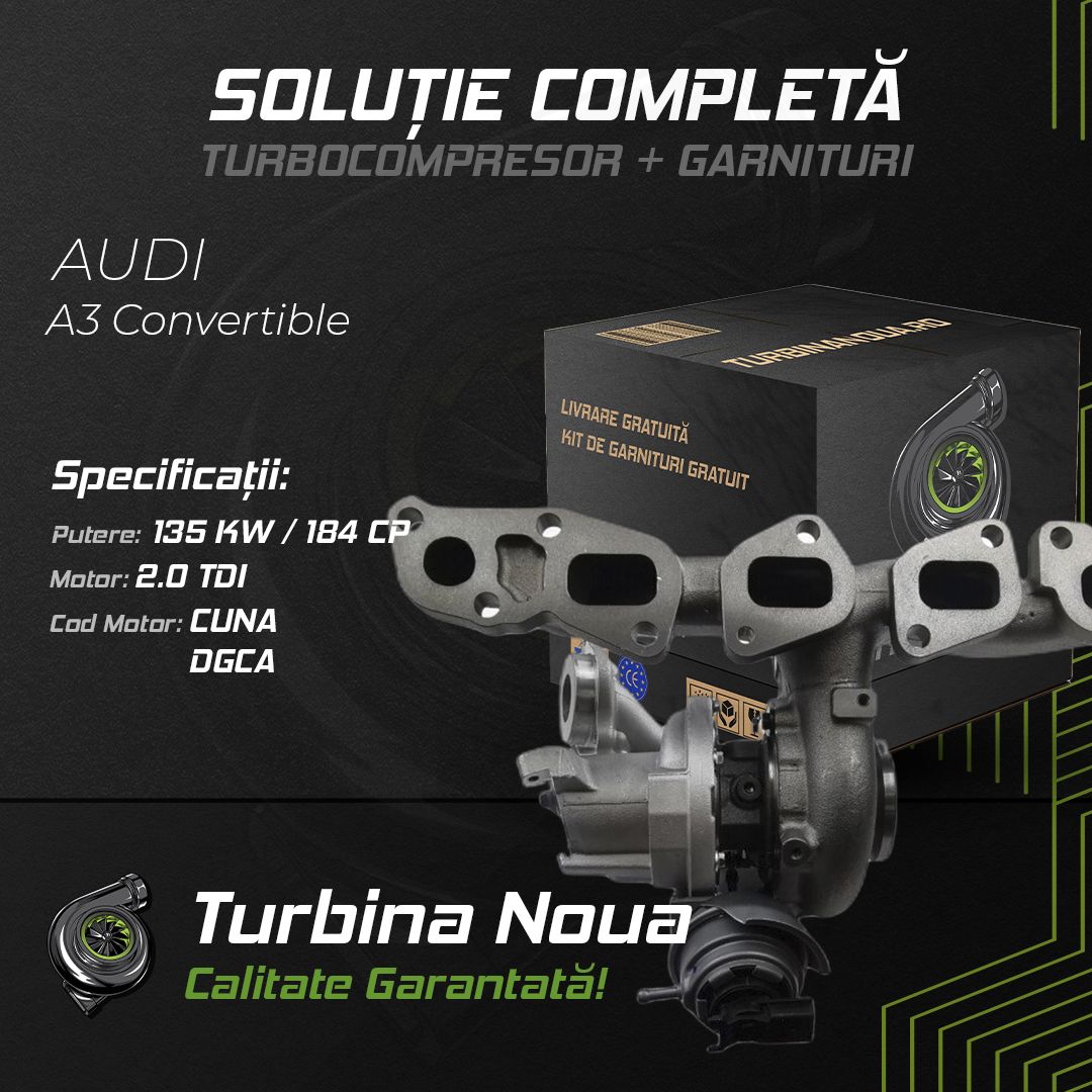 Turbina AUDI A3 Convertible 2.0 TDI 135 KW / 184 CP Noua - Image 2