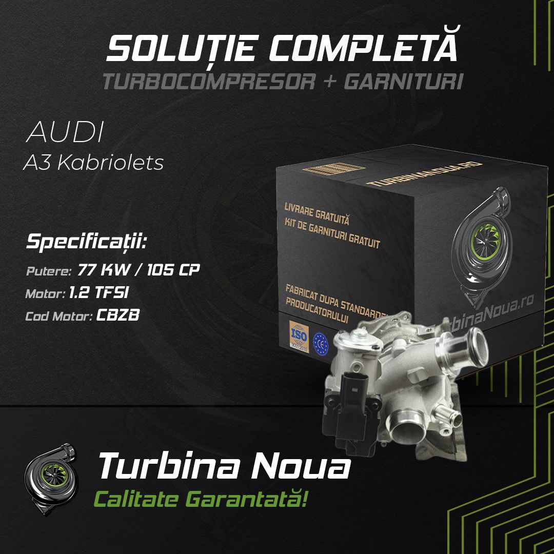 Turbina AUDI A3 Kabriolets 1.2 TFSI 77 KW / 105 CP Noua - Image 2