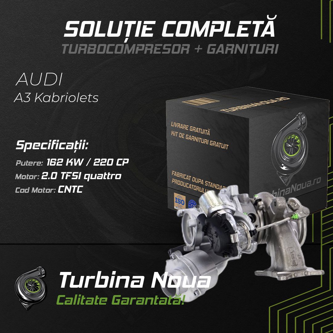 Turbina AUDI A3 Kabriolets 2.0 TFSI quattro 162 KW / 220 CP Noua - Image 2