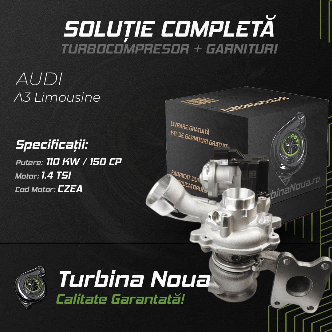 Turbina AUDI A3 Limousine 1.4 TSI 110 KW / 150 CP Noua - Image 2