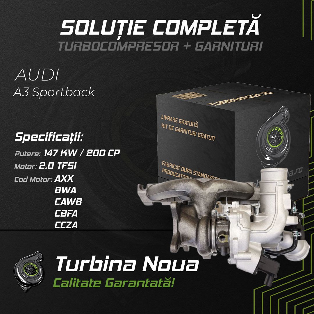 Turbina AUDI A3 Sportback 2.0 TFSI 147 KW / 200 CP Noua - Image 2
