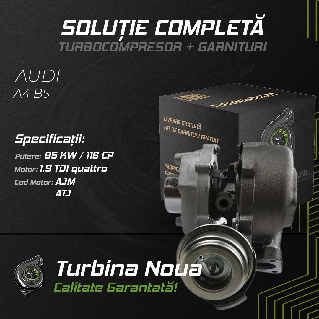 Turbina AUDI A4 B5 1.9 TDI quattro 85 KW / 116 CP Noua - Image 2