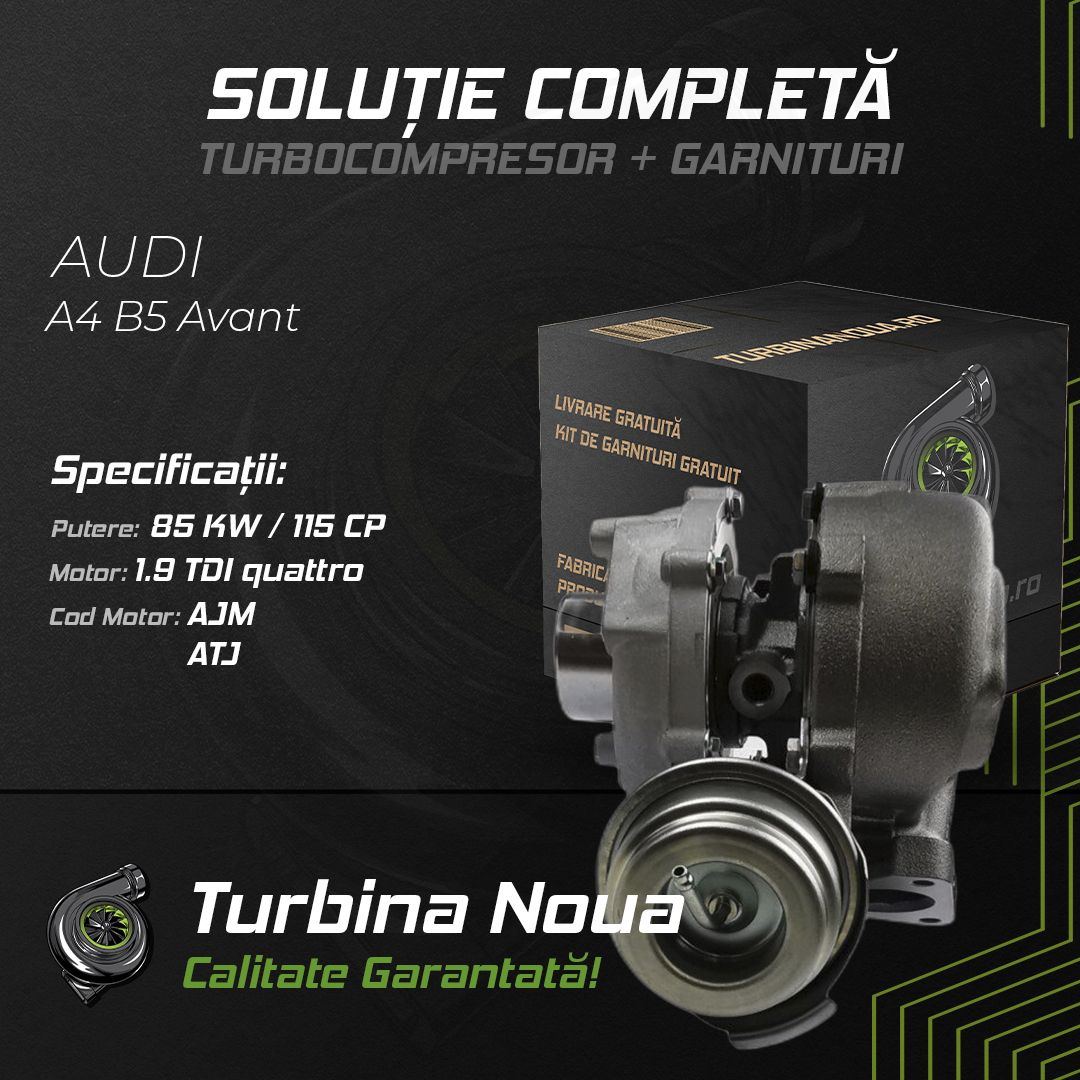 Turbina AUDI A4 B5 Avant 1.9 TDI quattro 85 KW / 115 CP Noua - Image 2