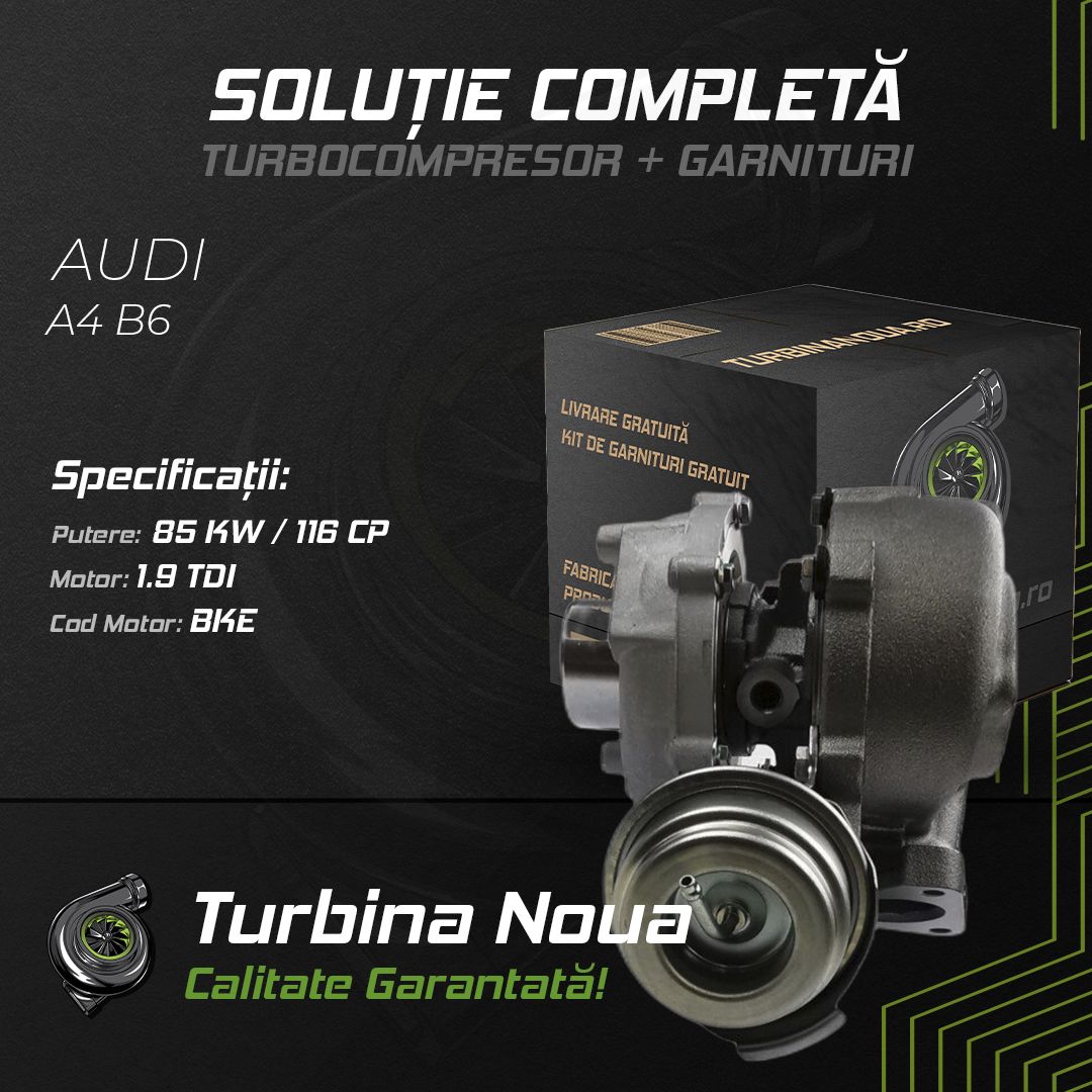 Turbina AUDI A4 B6 1.9 TDI 85 KW / 116 CP Noua - Image 2