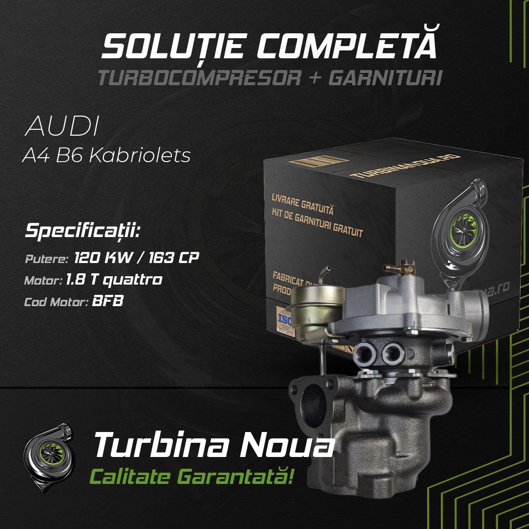 Turbina AUDI A4 B6 Kabriolets 1.8 T quattro 120 KW / 163 CP Noua - Image 2