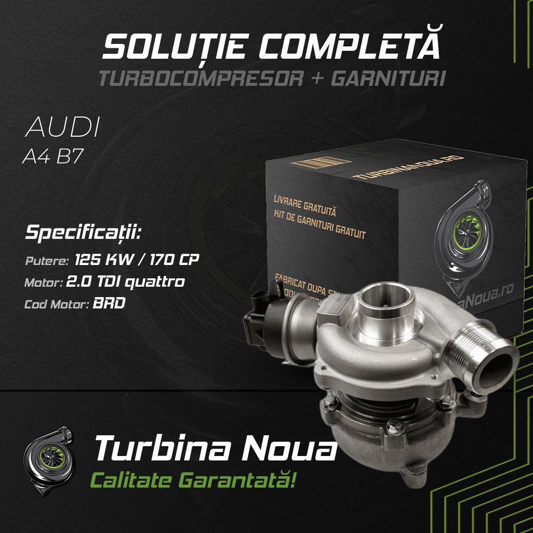 Turbina AUDI A4 B7 2.0 TDI quattro 125 KW / 170 CP Noua - Image 2