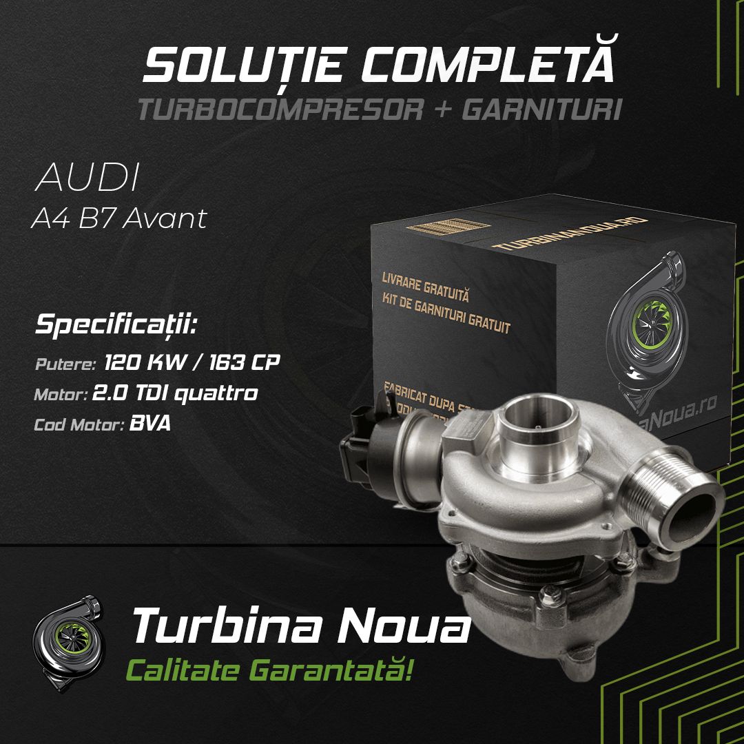 Turbina AUDI A4 B7 Avant 2.0 TDI quattro 120 KW / 163 CP Noua - Image 2
