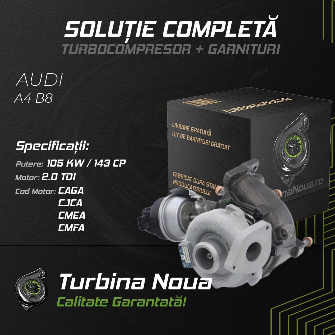 Turbina AUDI A4 B8 2.0 TDI 105 KW / 143 CP Noua - Image 2