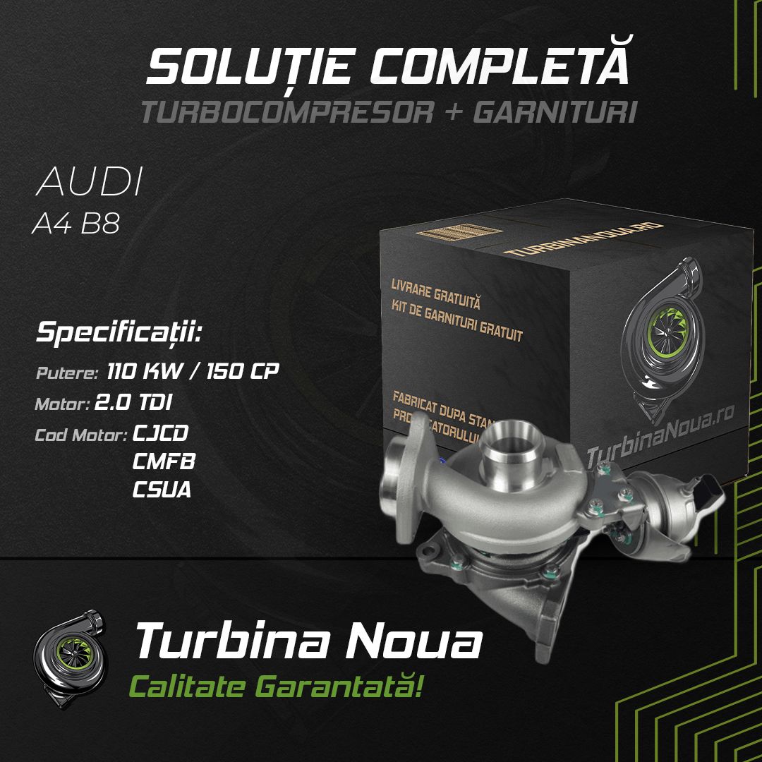 Turbina AUDI A4 B8 2.0 TDI 110 KW / 150 CP Noua - Image 2