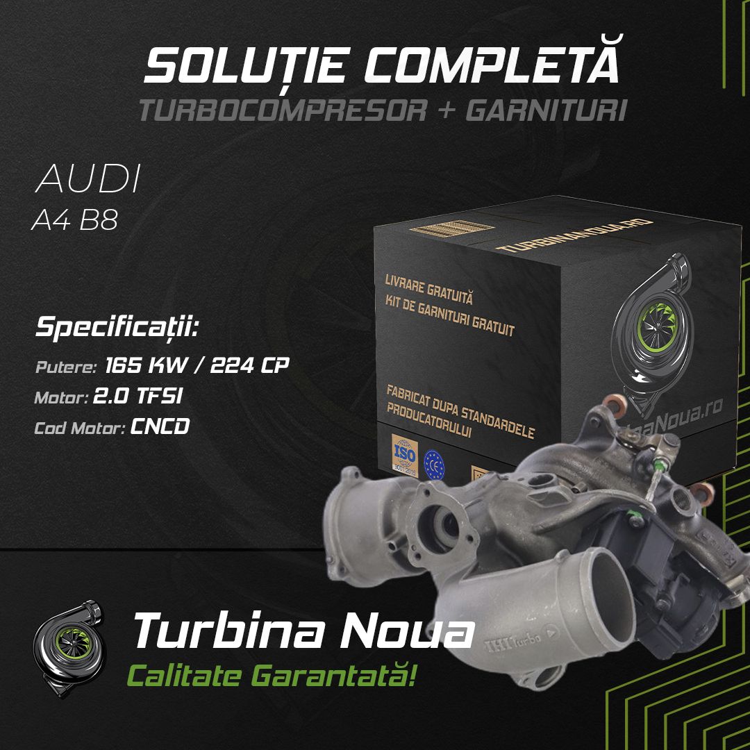 Turbina AUDI A4 B8 2.0 TFSI 165 KW / 224 CP Noua - Image 2
