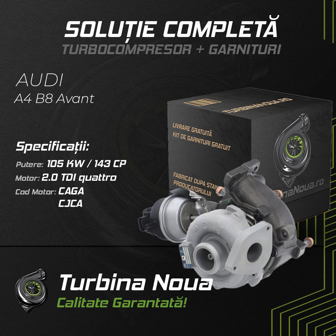 Turbina AUDI A4 B8 Avant 2.0 TDI quattro 105 KW / 143 CP Noua - Image 2
