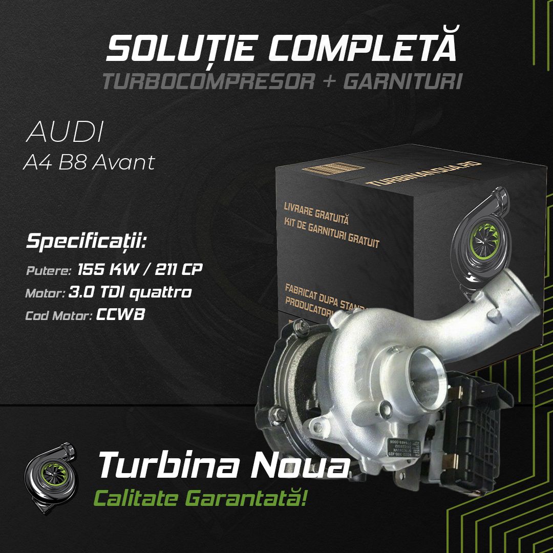Turbina AUDI A4 B8 Avant 3.0 TDI quattro 155 KW / 211 CP Noua - Image 2