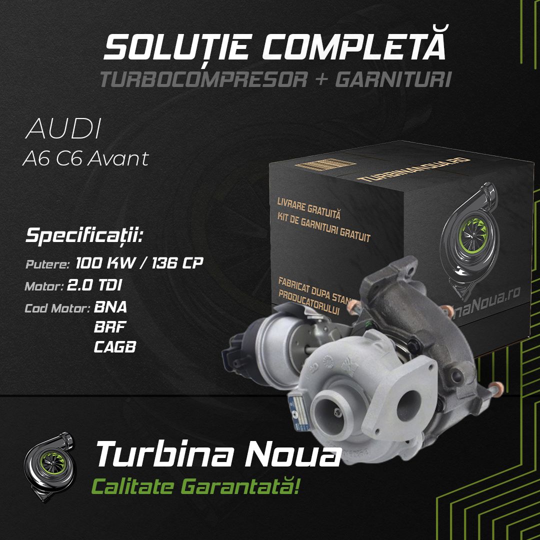 Turbina AUDI A6 C6 Avant 2.0 TDI 100 KW / 136 CP Noua - Image 2