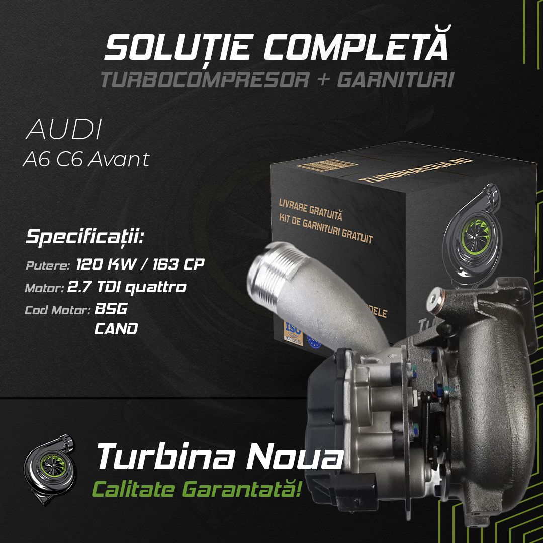 Turbina AUDI A6 C6 Avant 2.7 TDI quattro 120 KW / 163 CP Noua - Image 2