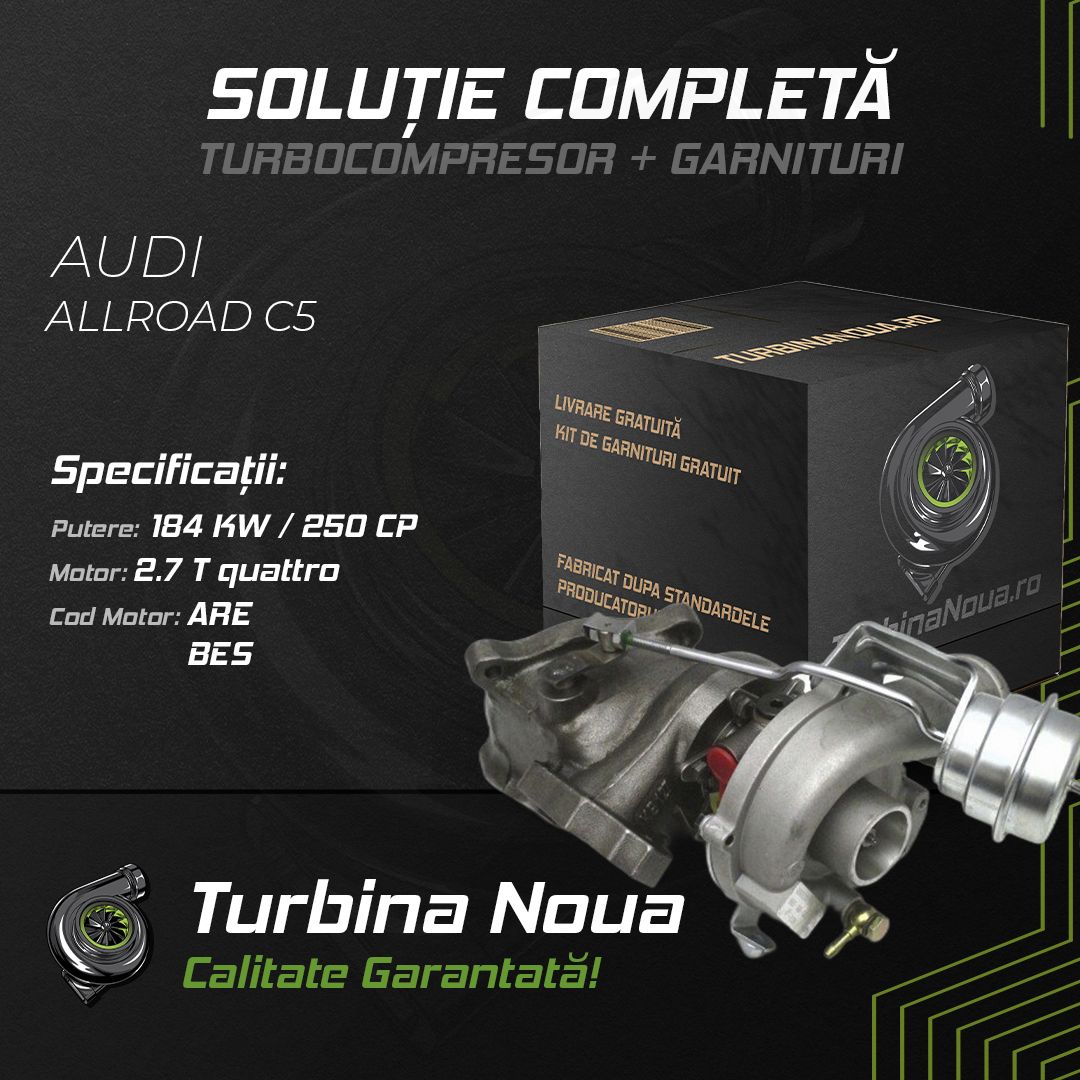 Turbina AUDI ALLROAD C5 2.7 T quattro 184 KW / 250 CP Noua - Image 2