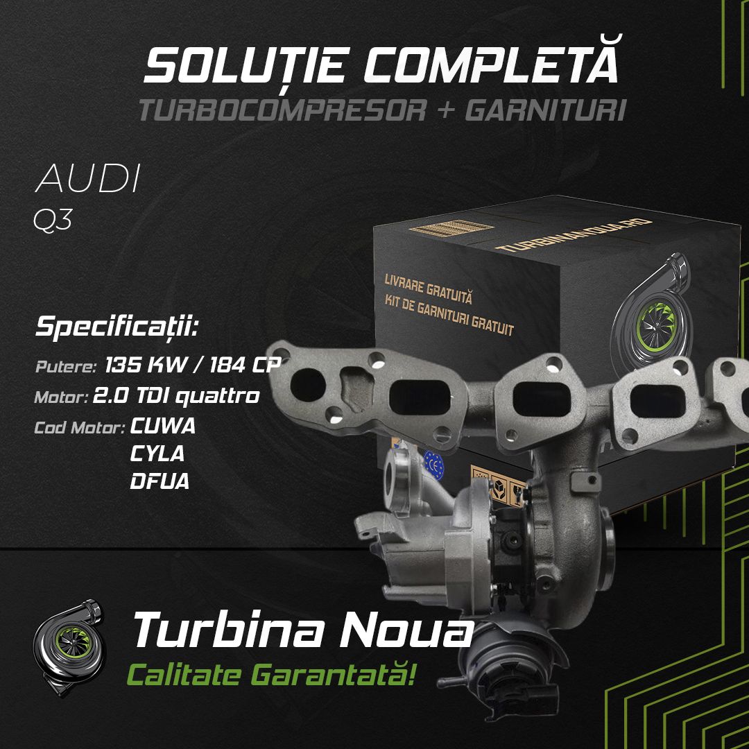 Turbina AUDI Q3 2.0 TDI quattro 135 KW / 184 CP Noua - Image 2