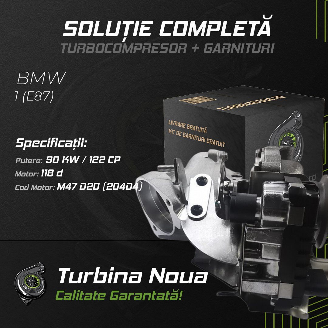 Turbina BMW 1 (E87) 118 d 90 KW / 122 CP Noua - Image 2