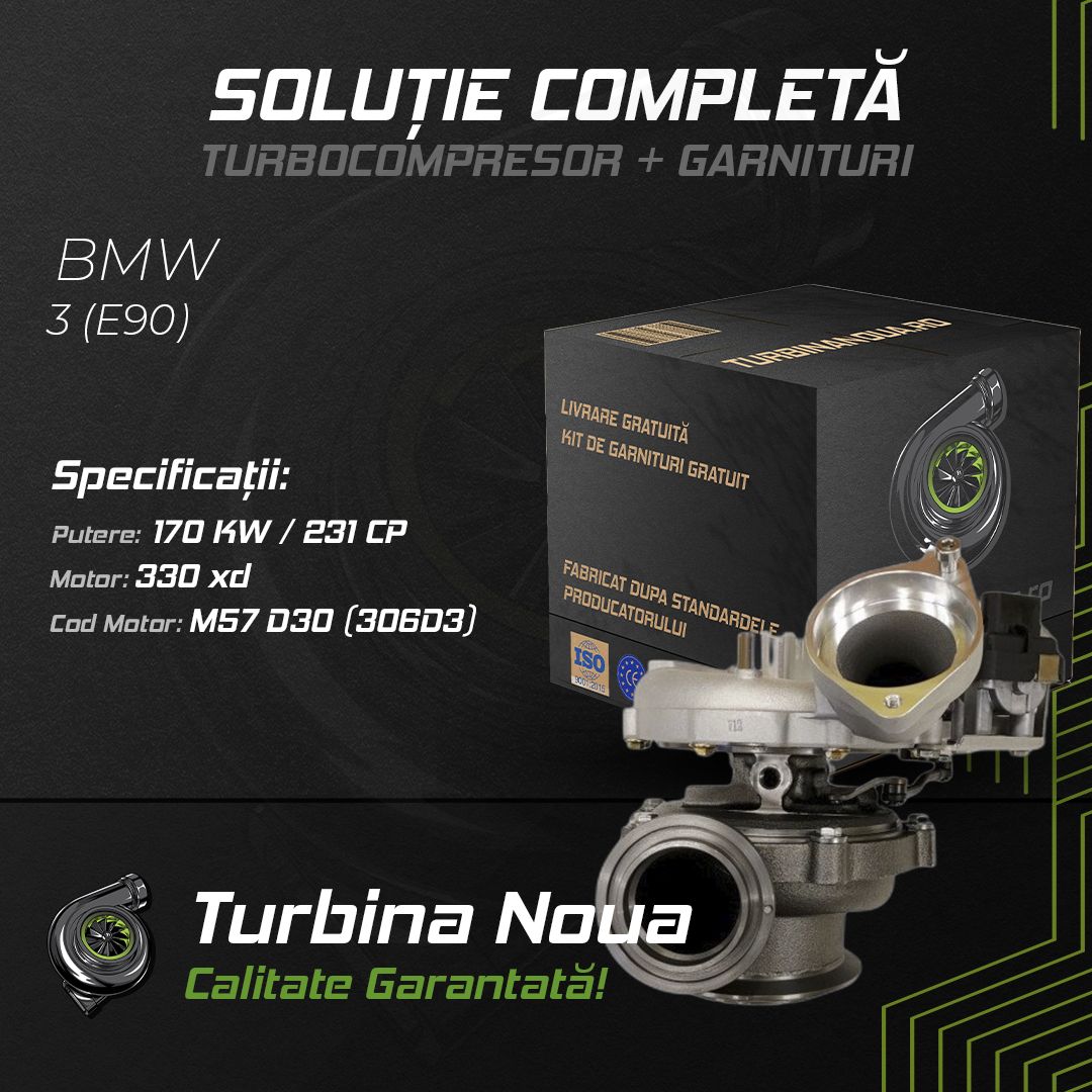 Turbina BMW 3 (E90) 330 xd 170 KW / 231 CP Noua - Image 2