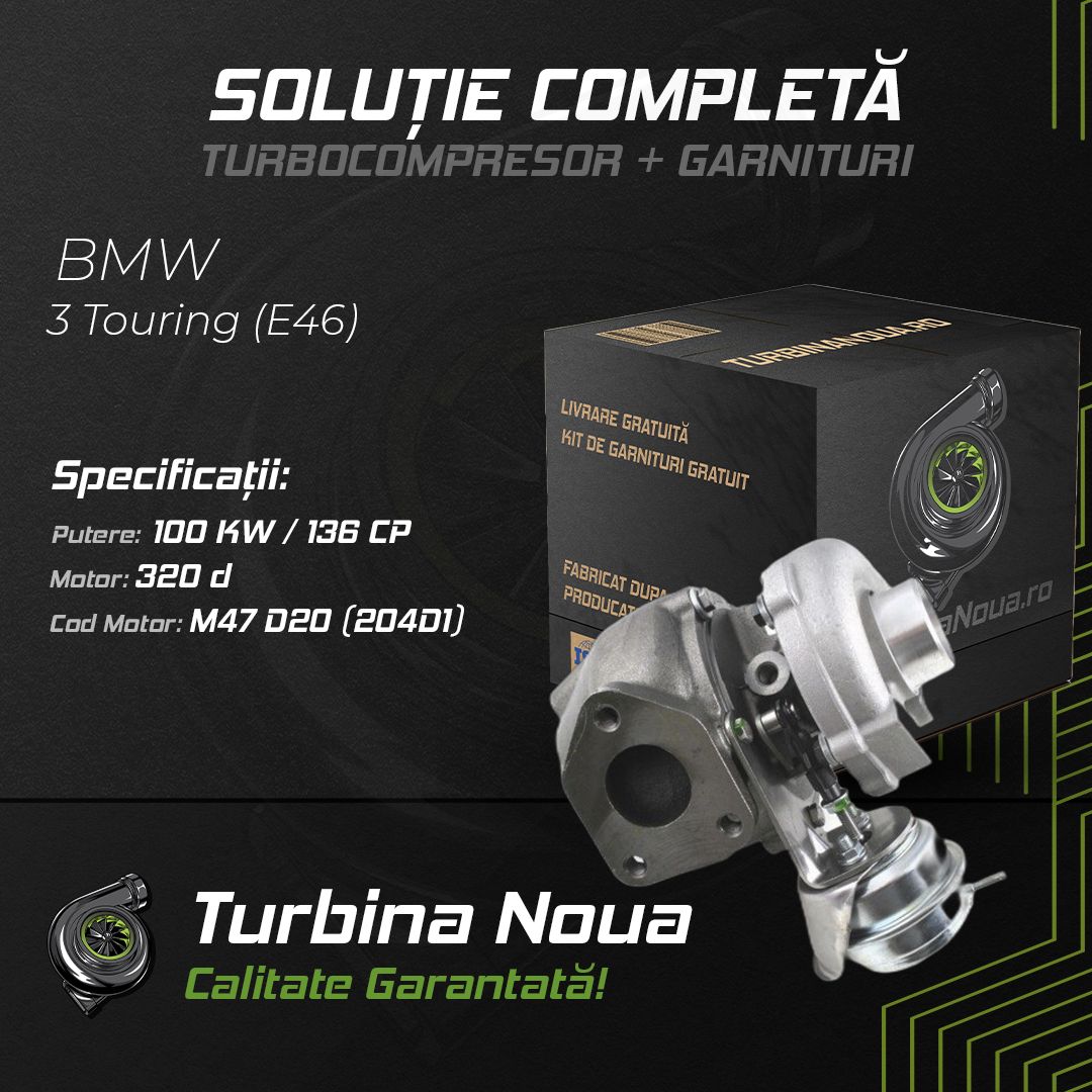 Turbina BMW 3 Touring (E46) 320 d 100 KW / 136 CP Noua - Image 2