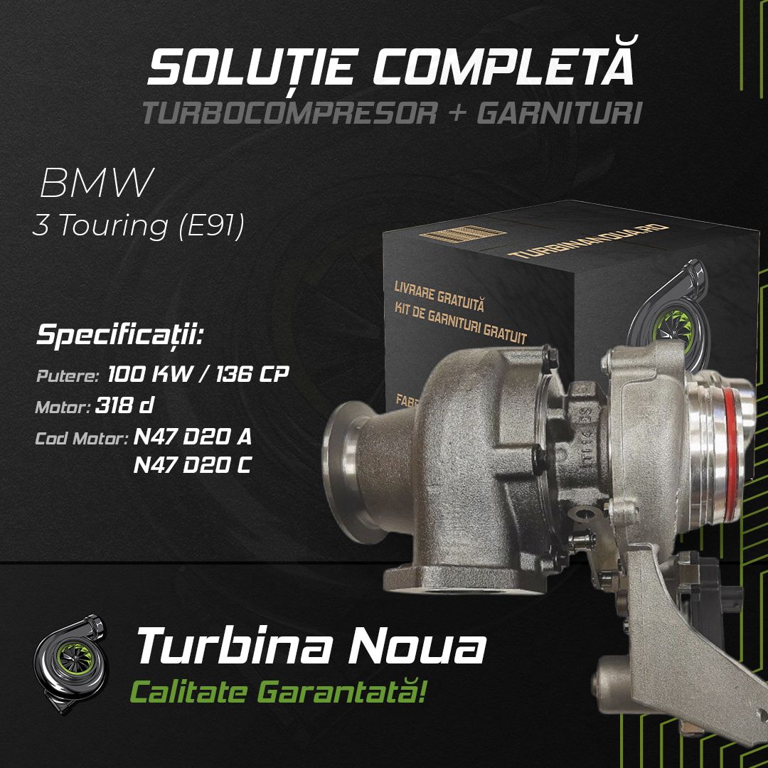 Turbina BMW 3 Touring (E91) 318 d 100 KW / 136 CP Noua - Image 2