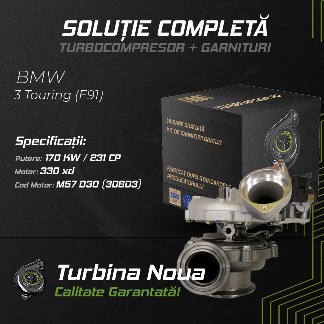 Turbina BMW 3 Touring (E91) 330 xd 170 KW / 231 CP Noua - Image 2