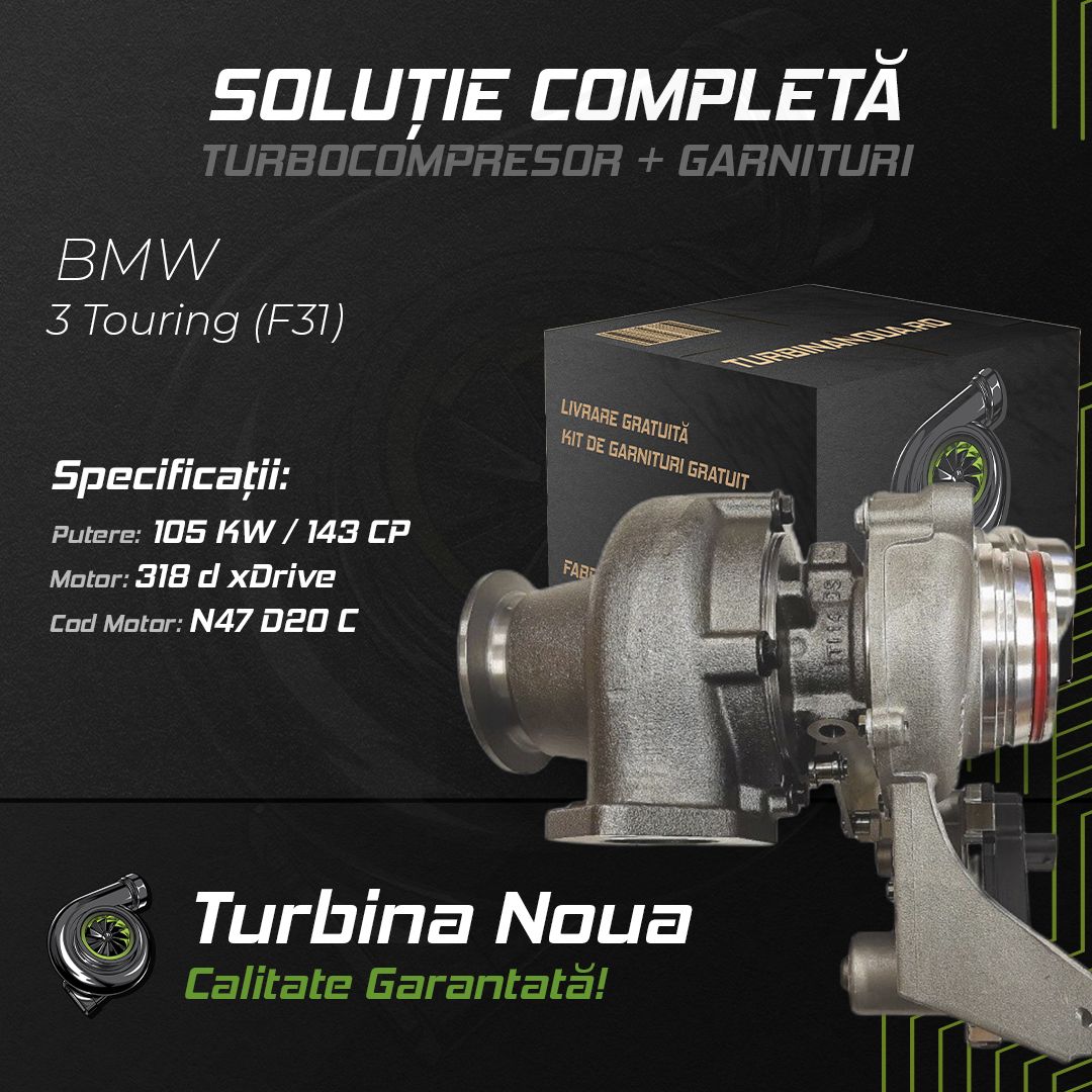 Turbina BMW 3 Touring (F31) 318 d xDrive 105 KW / 143 CP Noua - Image 2