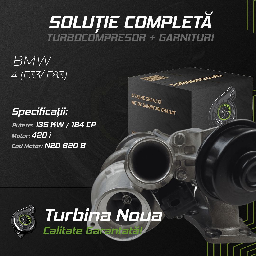 Turbina BMW 4 (F33; F83) 420 i 135 KW / 184 CP Noua - Image 2