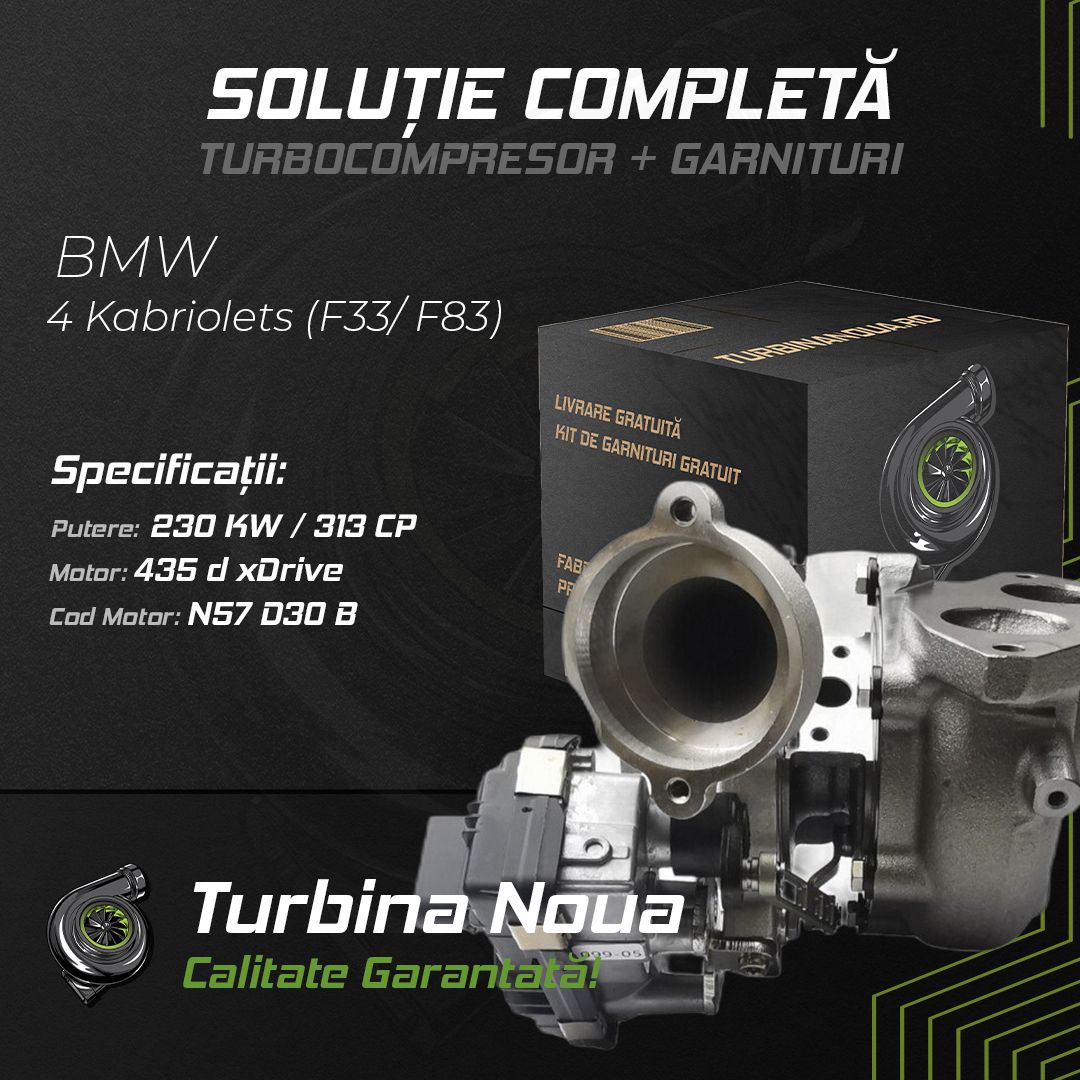 Turbina BMW 4 Kabriolets (F33; F83) 435 d xDrive 230 KW / 313 CP Noua - Image 2