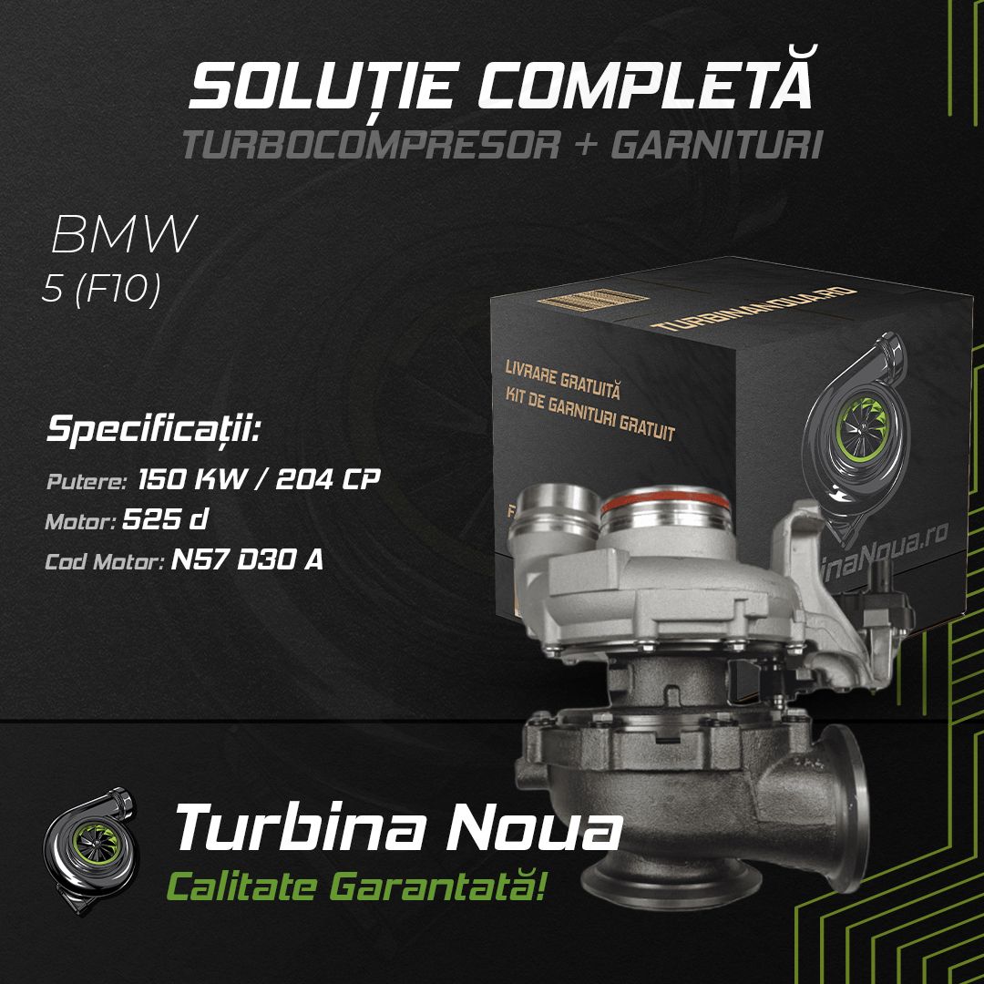 Turbina BMW 5 (F10) 525 d 150 KW / 204 CP Noua - Image 2
