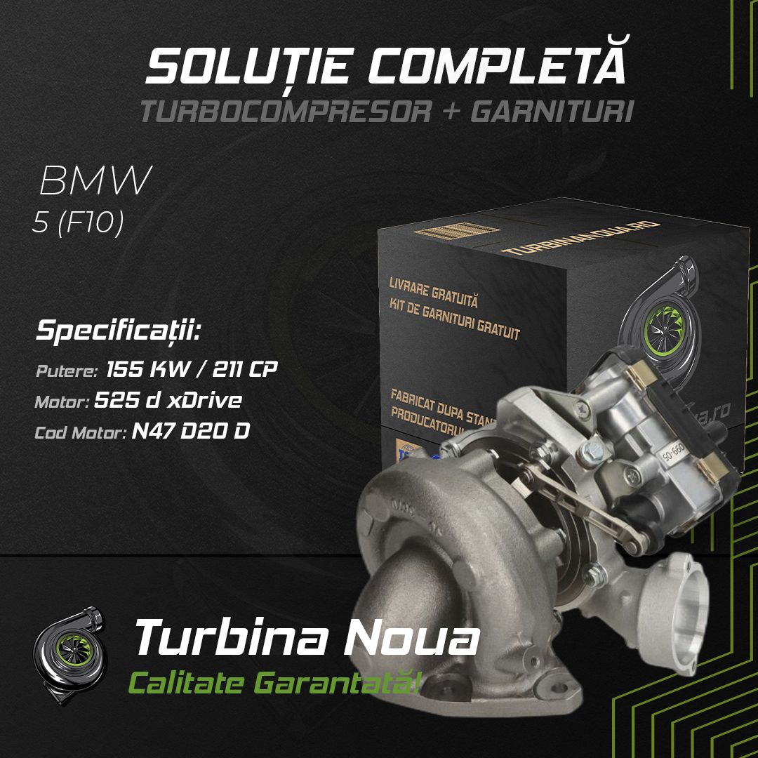 Turbina BMW 5 (F10) 525 d xDrive 155 KW / 211 CP Noua - Image 2