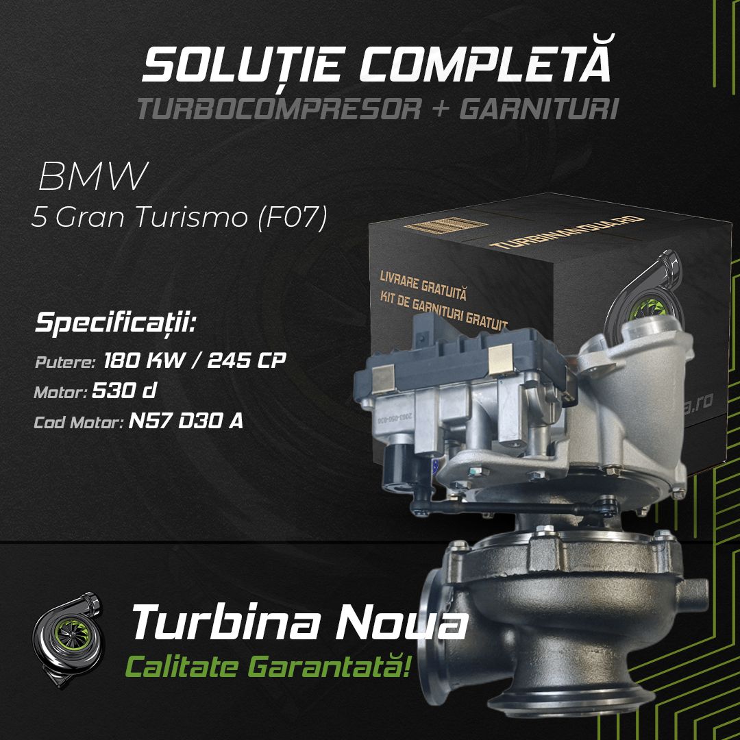 Turbina BMW 5 Gran Turismo (F07) 530 d 180 KW / 245 CP Noua - Image 2