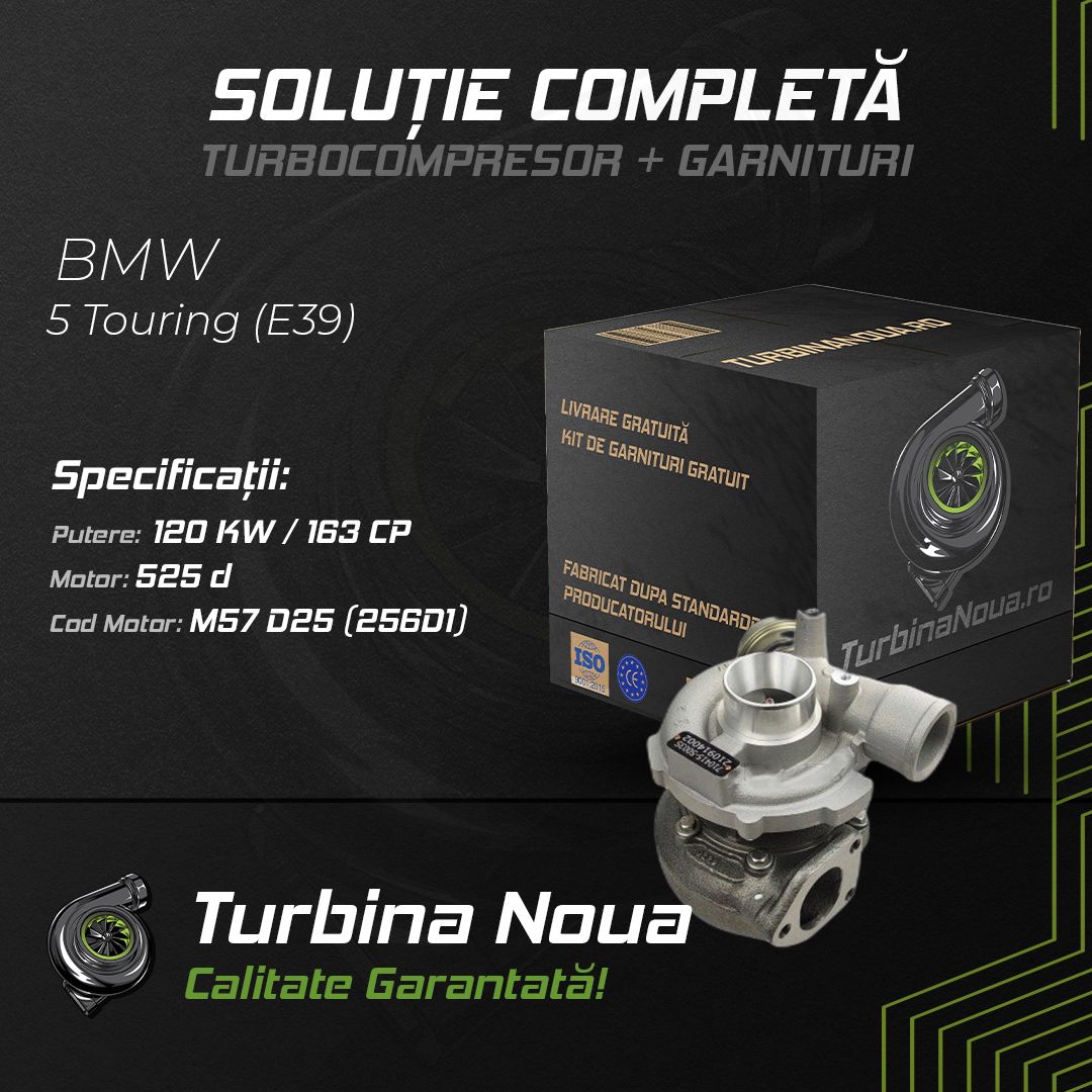Turbina BMW 5 Touring (E39) 525 d 120 KW / 163 CP Noua - Image 2
