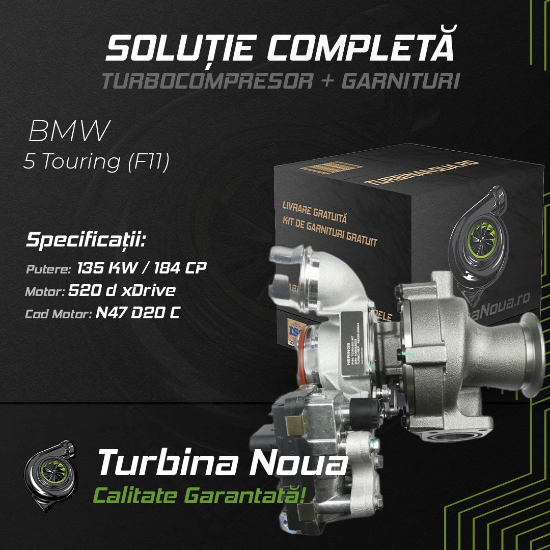 Turbina BMW 5 Touring (F11) 520 d xDrive 135 KW / 184 CP Noua - Image 2