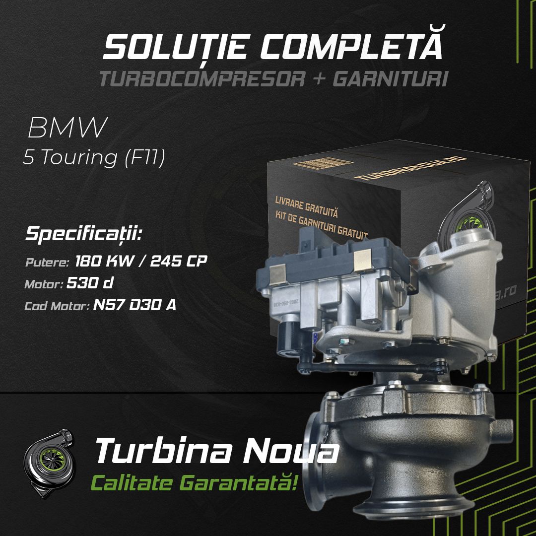 Turbina BMW 5 Touring (F11) 530 d 180 KW / 245 CP Noua - Image 2