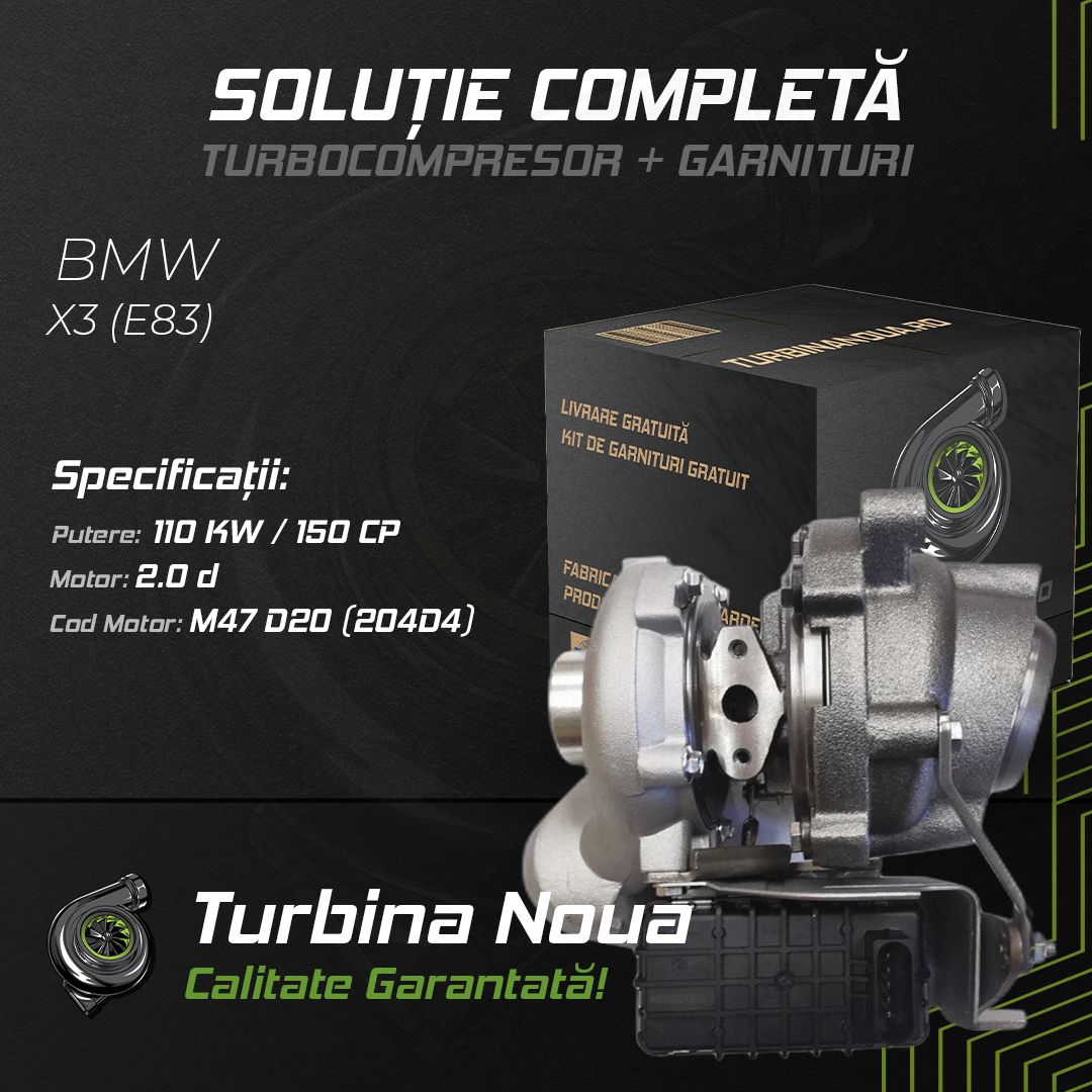 Turbina BMW X3 (E83) 2.0 d 110 KW / 150 CP Noua - Image 2
