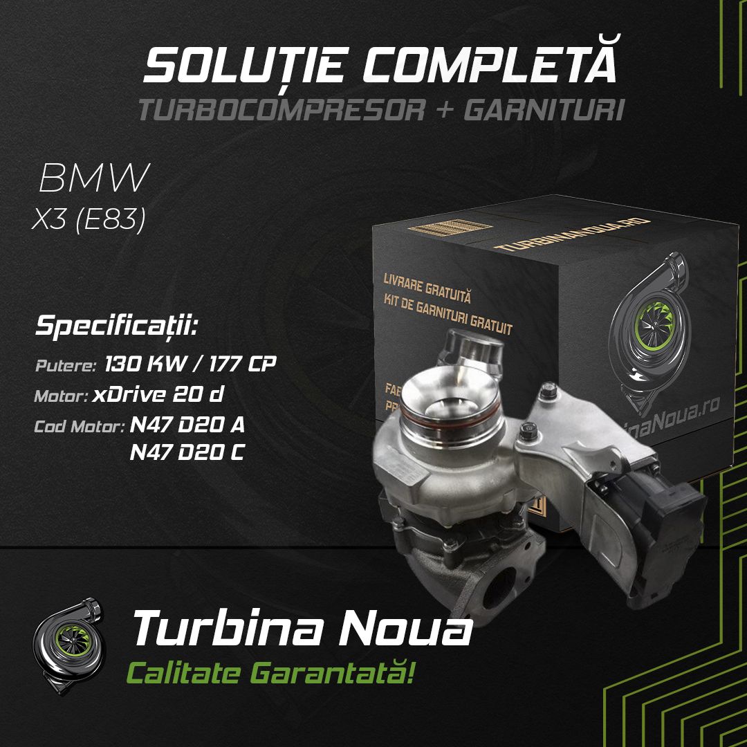 Turbina BMW X3 (E83) xDrive 20 d 130 KW / 177 CP Noua - Image 2