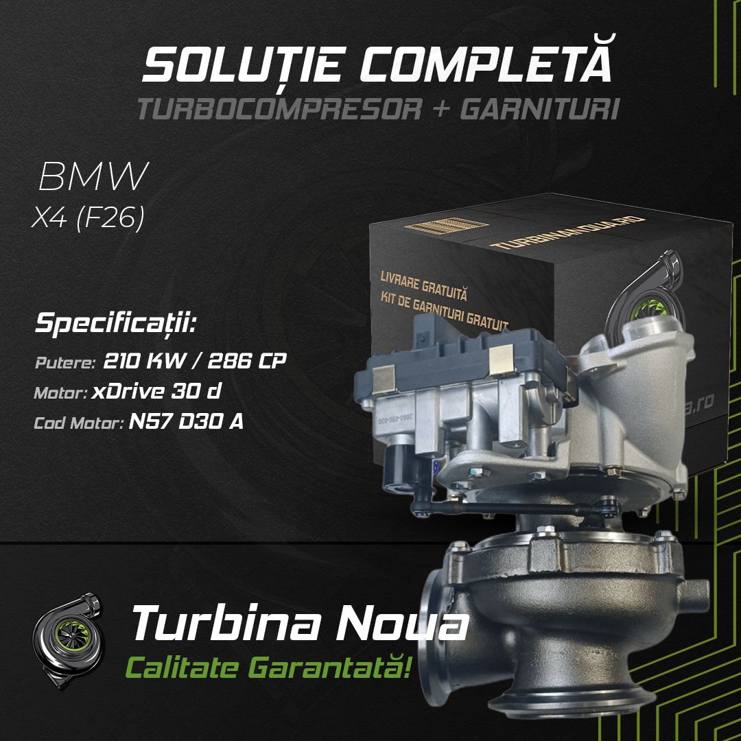 Turbina BMW X4 (F26) xDrive 30 d 210 KW / 286 CP Noua - Image 2