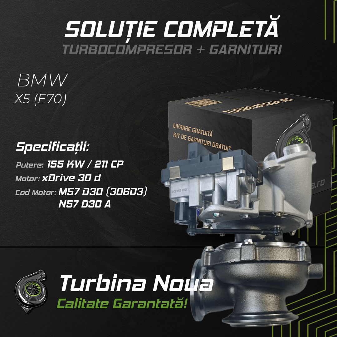Turbina BMW X5 (E70) xDrive 30 d 155 KW / 211 CP Noua - Image 2