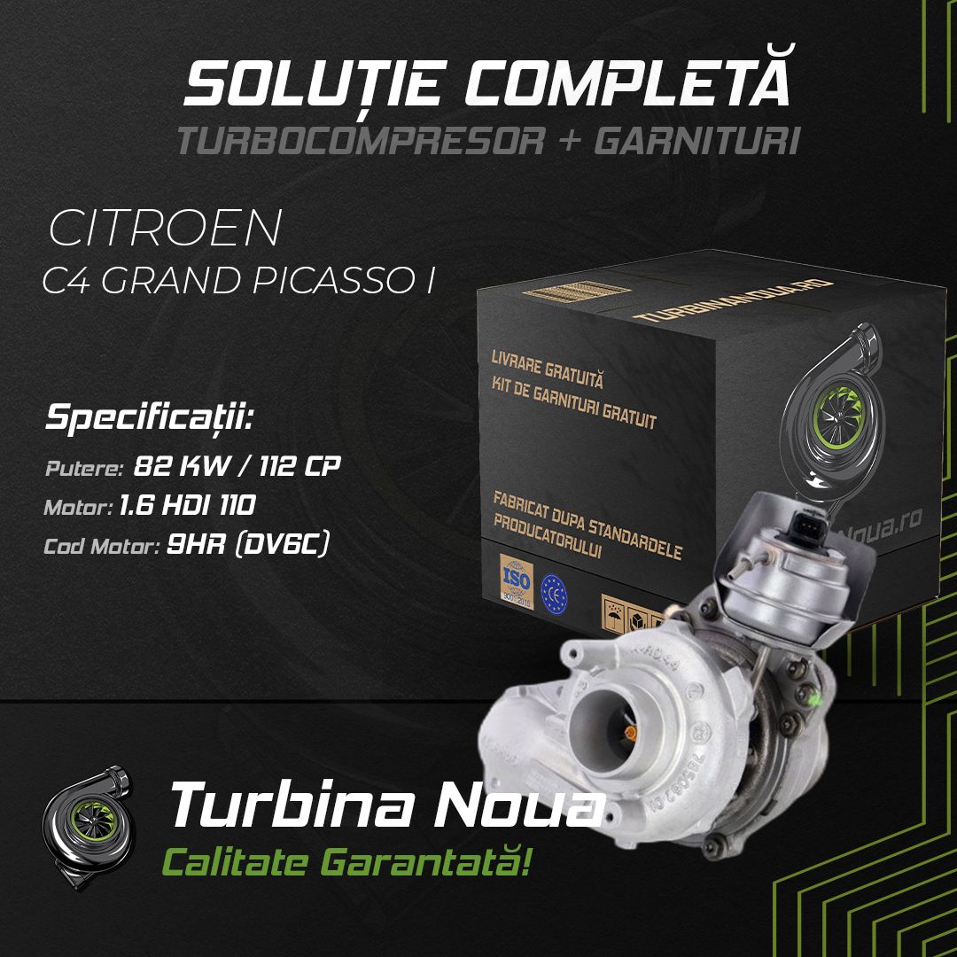 Turbina CITROEN C4 GRAND PICASSO I 1.6 HDi 110 82 KW / 112 CP Noua - Image 2