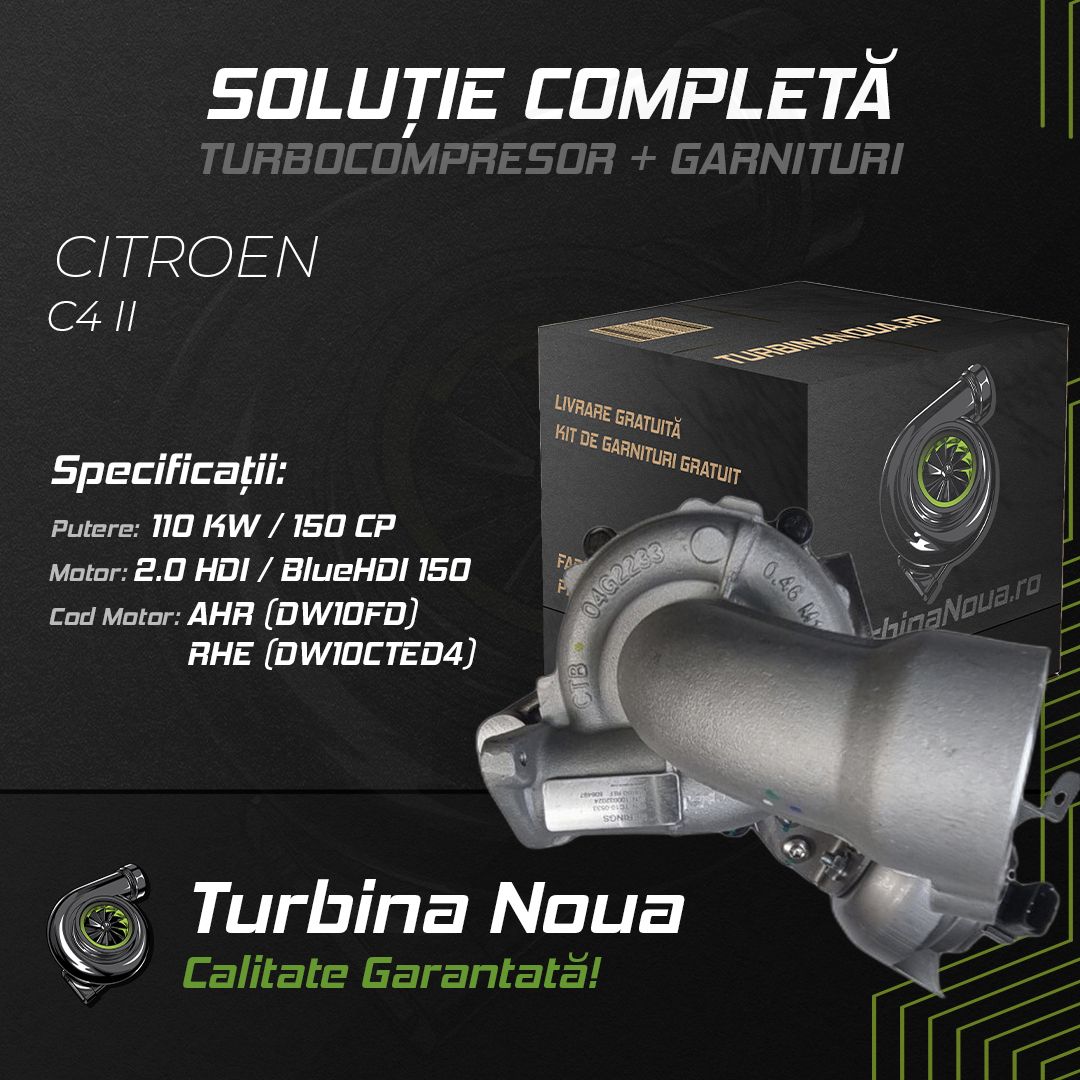 Turbina CITROEN C4 II 2.0 HDi / BlueHDi 150 110 KW / 150 CP Noua - Image 2