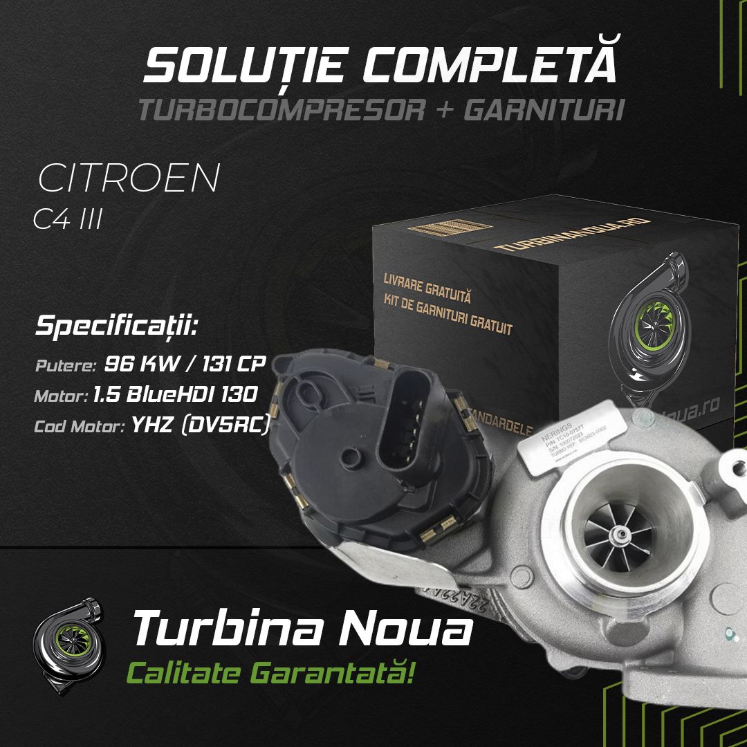 Turbina CITROEN C4 III 1.5 BlueHDi 130 96 KW / 131 CP Noua - Image 2