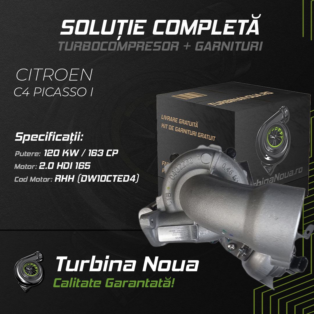 Turbina CITROEN C4 PICASSO I 2.0 HDi 165 120 KW / 163 CP Noua - Image 2
