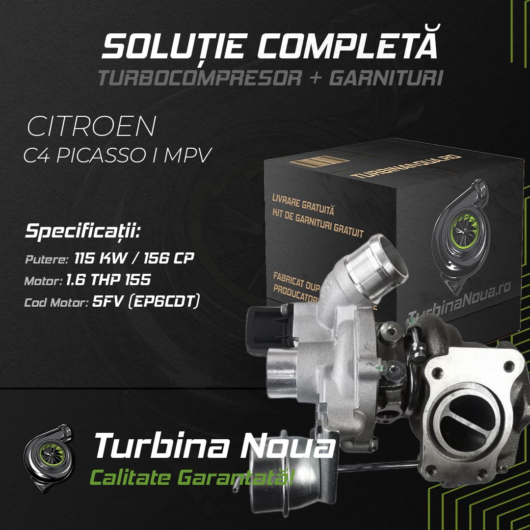 Turbina CITROEN C4 PICASSO I MPV 1.6 THP 155 115 KW / 156 CP Noua - Image 2
