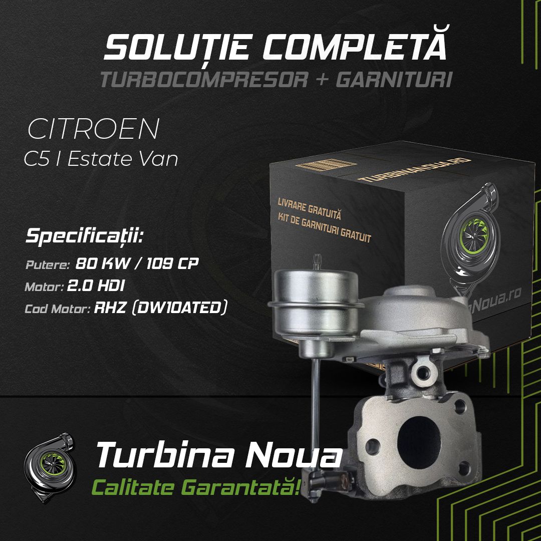 Turbina CITROEN C5 I Estate Van 2.0 HDi 80 KW / 109 CP Noua - Image 2