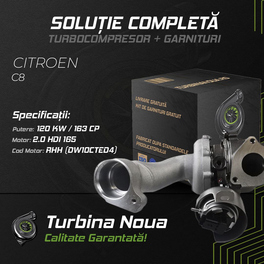 Turbina CITROEN C8 2.0 HDi 165 120 KW / 163 CP Noua - Image 2