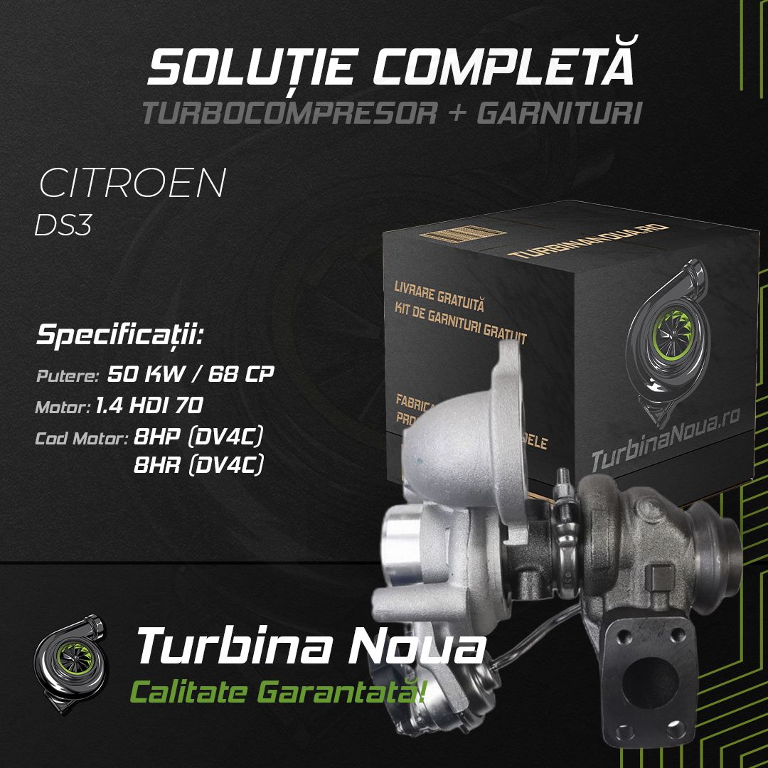 Turbina CITROEN DS3 1.4 HDi 70 50 KW / 68 CP Noua - Image 2